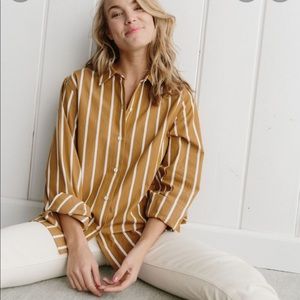 Jenni Kayne Classic Shirt in Honey Stripe